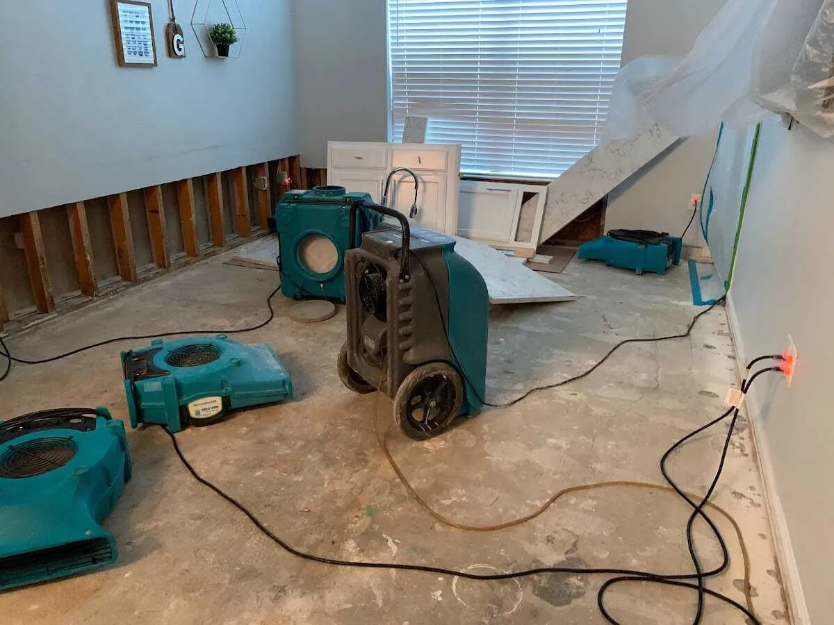 Dehumidifier in flood-cut room for Water Extraction & Removal in Harrisburg